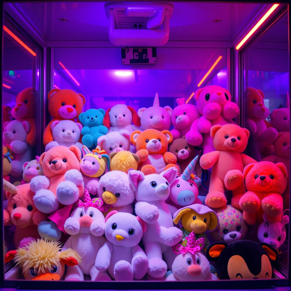 Mini claw machine placement